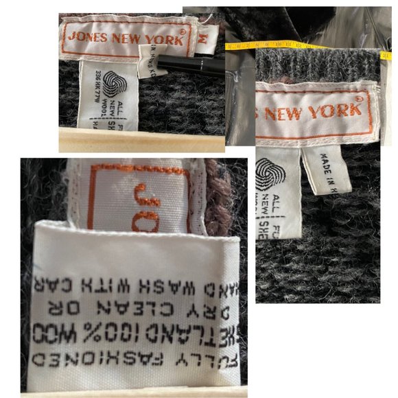 Jones New York Houndstooth Wool Vest - Vintage - Picture 16 of 16